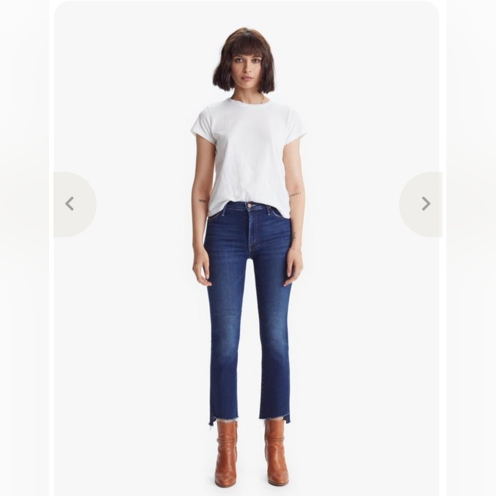 MOTHER The Insider Crop Step Fray Womens Jeans ~ Home Movies Size 27 EUC